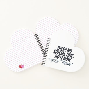 Cuaderno No hay tiempo perfecto - Cita de tipografía motiva