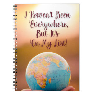 Cuaderno No he estado en todas partes, pero está en mi list