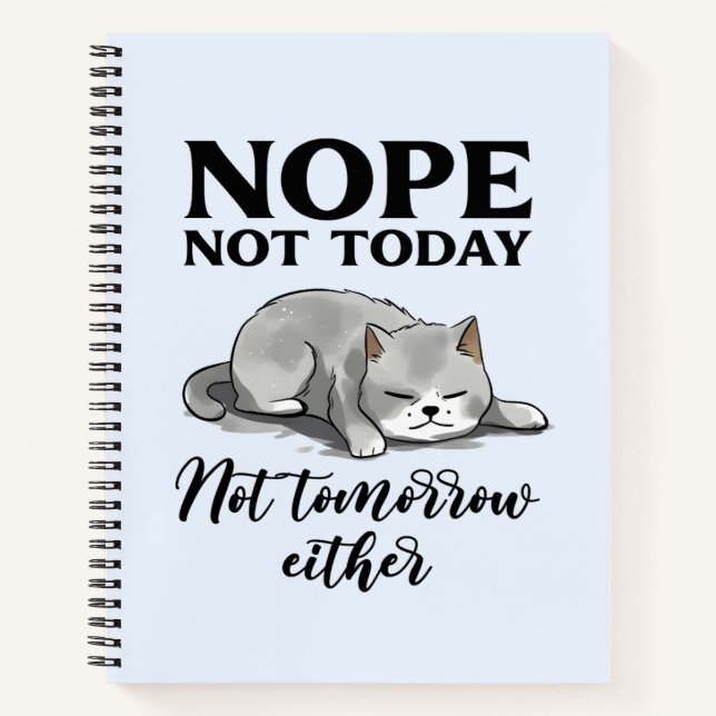 Cuaderno No Hoy, No Mañana - Gato Sleepe (Anverso)