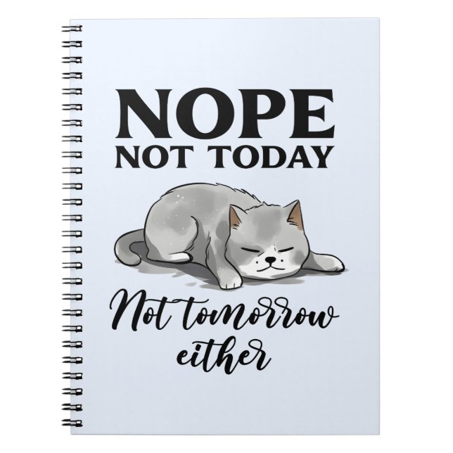 Cuaderno No Hoy, No Mañana - Gato Sleepe (Frente)