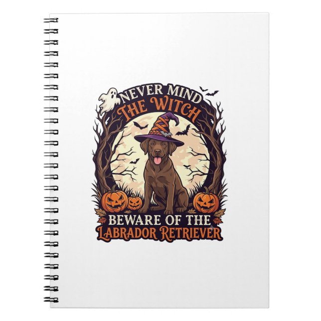 Cuaderno No Importa Bruja Cuidado Labrador Retriever Hallow (Frente)