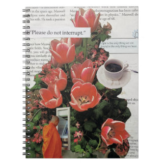 Cuaderno No interrumpa el tiempo del té del café matutino