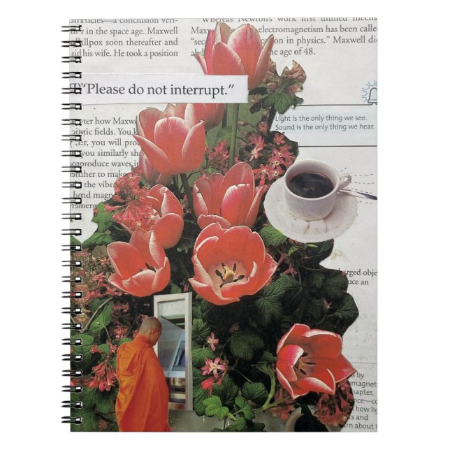 Cuaderno No interrumpa el tiempo del té del café matutino (Frente)