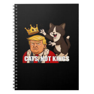 Cuaderno No Kings Anti Gatos Divertido Estilo Clásico