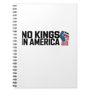 Cuaderno No Kings En América USA Gráfico Vintage