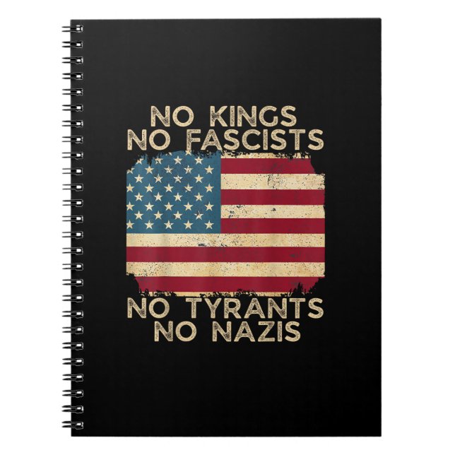Cuaderno No Kings In America No Fascists We The People Poli (Frente)