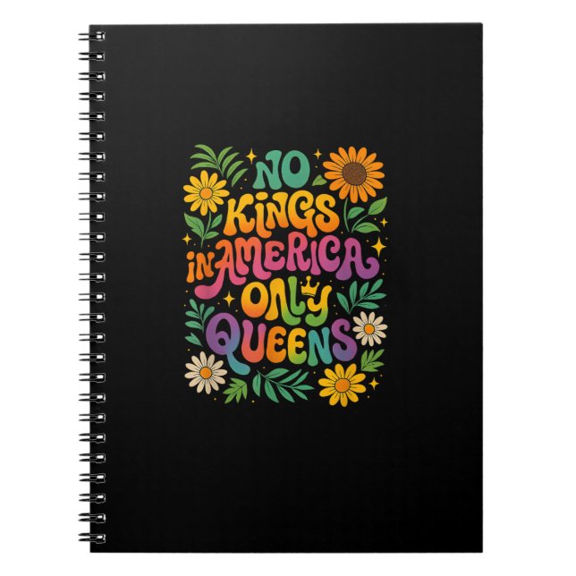 Cuaderno No Kings In America Only Queens Funny Queer Gay Pr (Frente)