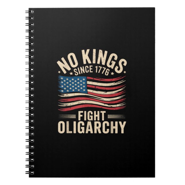 Cuaderno No Kings In America Since 1776  Oligarchy Patrioti (Frente)