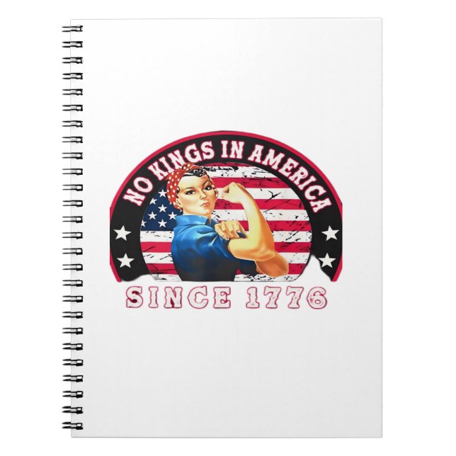 Cuaderno No Kings In America Since 1776 USA Flag Save  Esse (Frente)