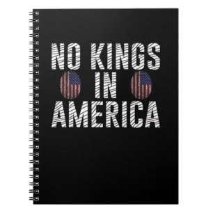 Cuaderno No Kings In America USA Flag Fingerprint Creative
