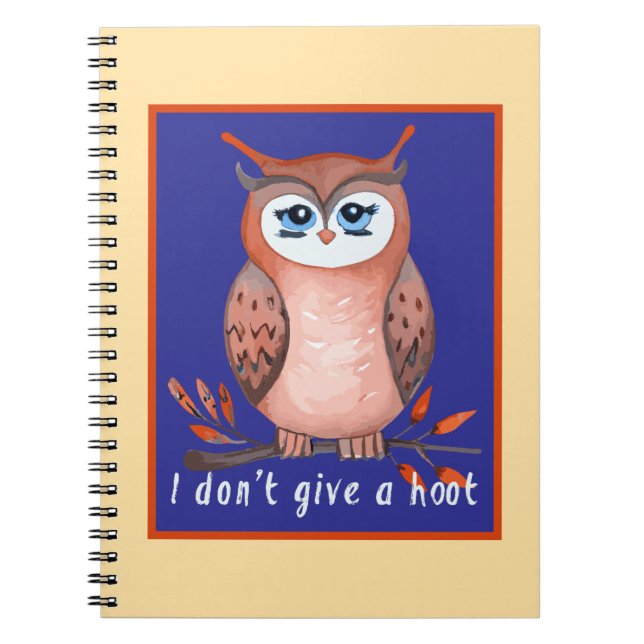 Cuaderno No le doy un regalo, amor de búho (Frente)