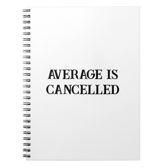 Cuaderno No Más Promedio: Potente portátil Mindset (Frente)