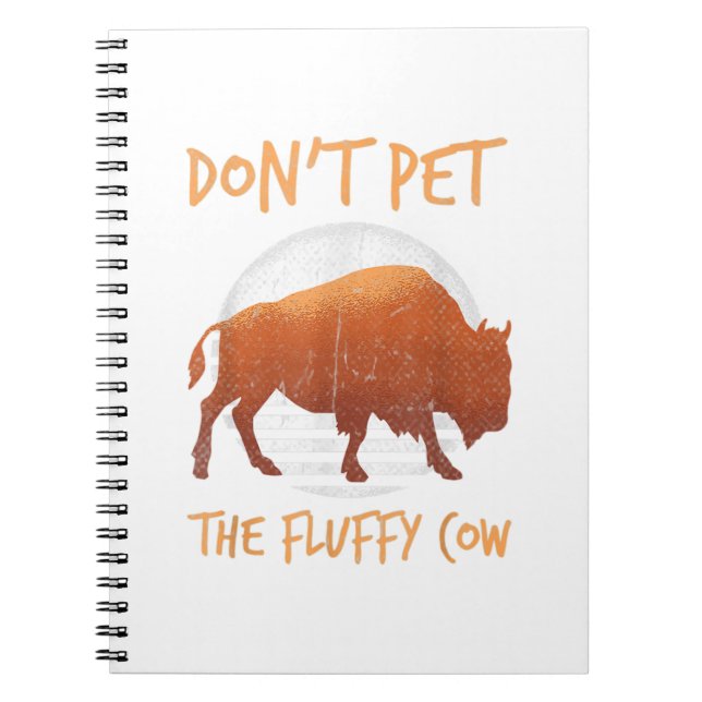 Cuaderno No Mascota El Búfalo De Vaca Fluffy Bison National (Frente)
