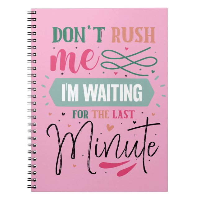 Cuaderno No me apresures (Frente)