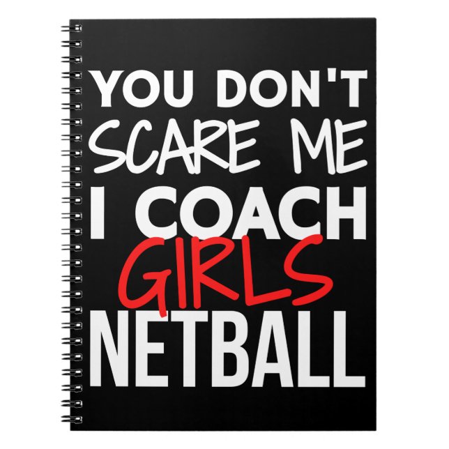 Cuaderno No me asustas, entreno chicas en netball. (Frente)