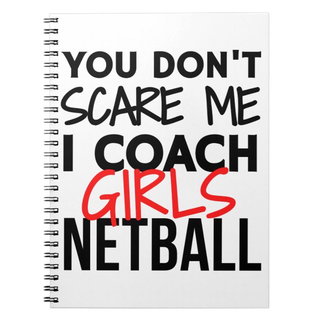 Cuaderno No me asustas, entreno chicas en netball (Frente)