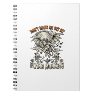 Cuaderno No Me Hagas Conseguir Monos Voladores Calavera Lun