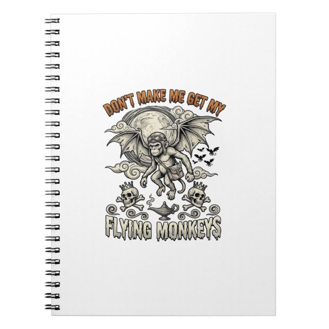 Cuaderno No Me Hagas Conseguir Monos Voladores Calavera Lun (Frente)