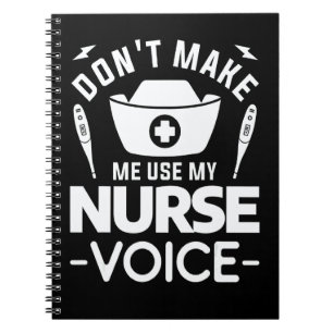 Cuaderno No Me Hagas Usar Mi Voz De Enfermera Médica Enferm