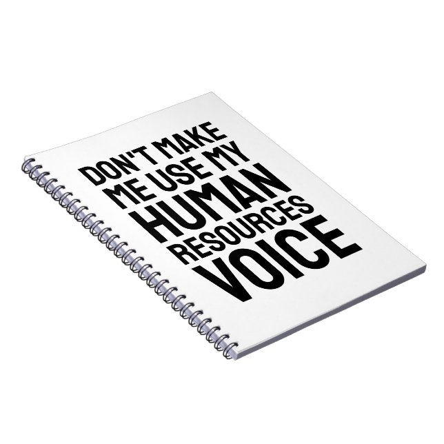 Cuaderno No me hagas usar mi voz de recursos humanos (Lado Derecho)