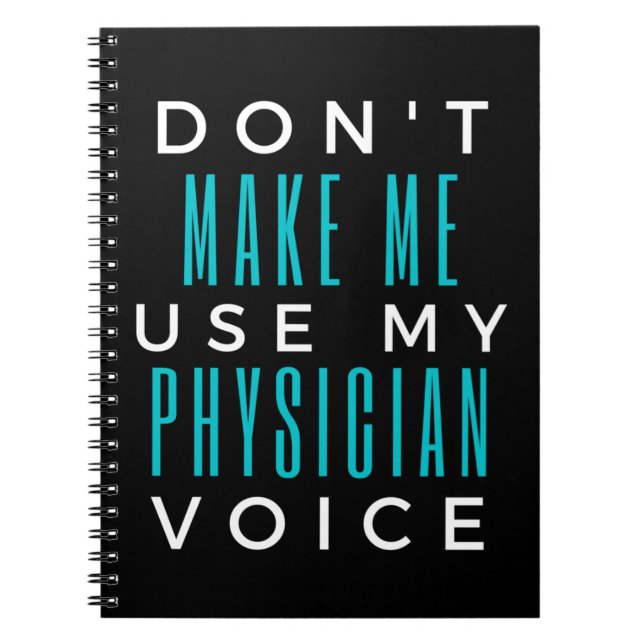 Cuaderno No me hagas usar mi voz médica (Frente)