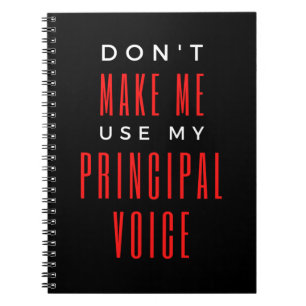 Cuaderno No me hagas usar mi voz principal