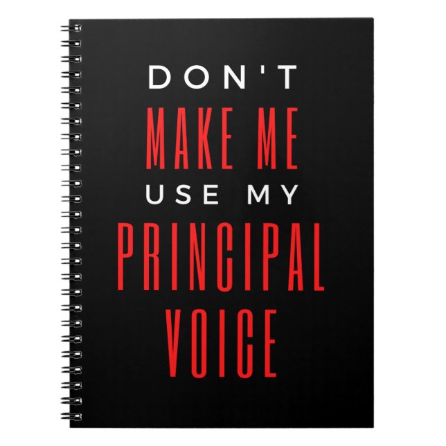 Cuaderno No me hagas usar mi voz principal (Frente)