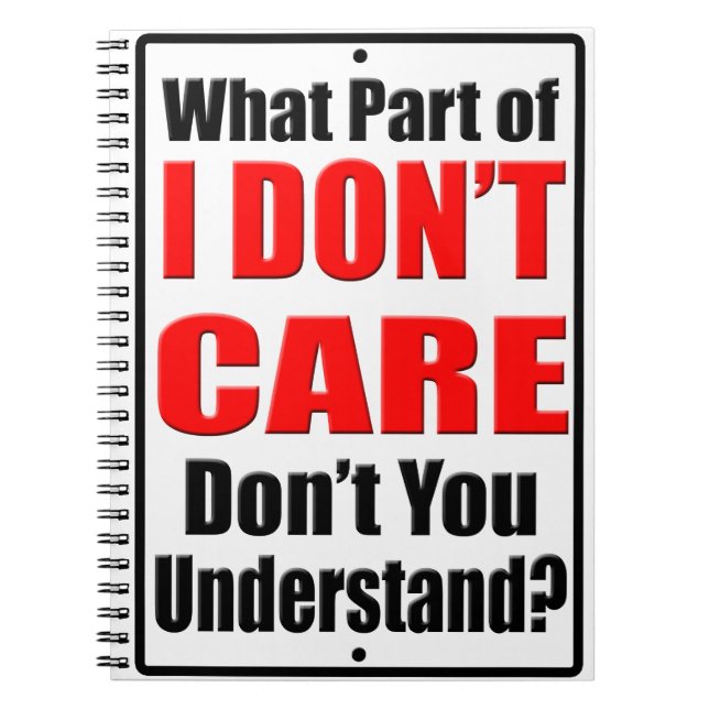 Cuaderno No me importa (Frente)