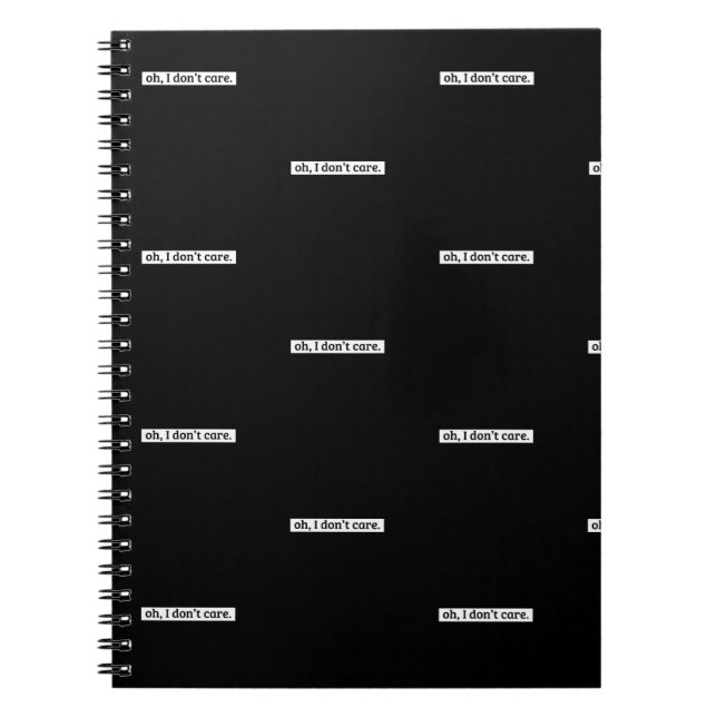 Cuaderno No me importa el mensaje sarcástico, no me importa (Frente)