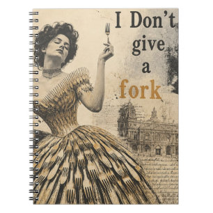 Cuaderno No me importa un tenedor Collage surrealista