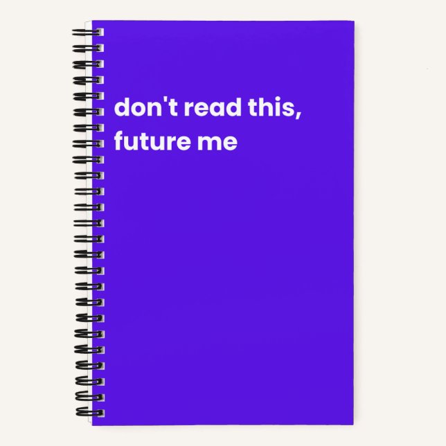 Cuaderno No me leas este futuro (Anverso)
