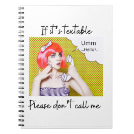 Cuaderno No me llames, diseño