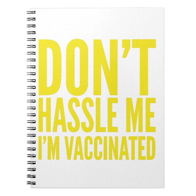 CUADERNO NO ME MOLESTES ESTOY VACUNADO  (Frente)