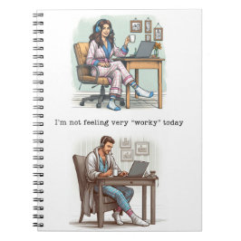 Cuaderno No me siento 'trabajosa' hoy en el bloc de notas