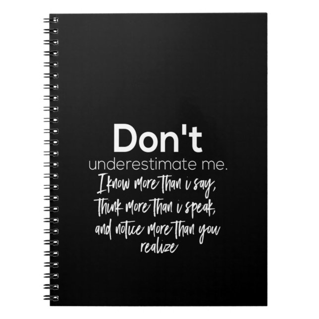 Cuaderno no me subestimes (Frente)