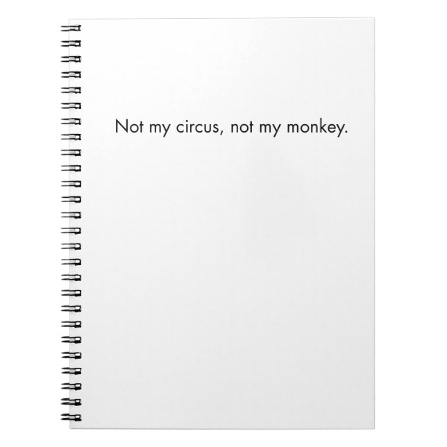Cuaderno No mi circo. No mi mono (Frente)