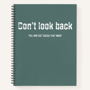 Cuaderno No mirar hacia atrás bloc de notas