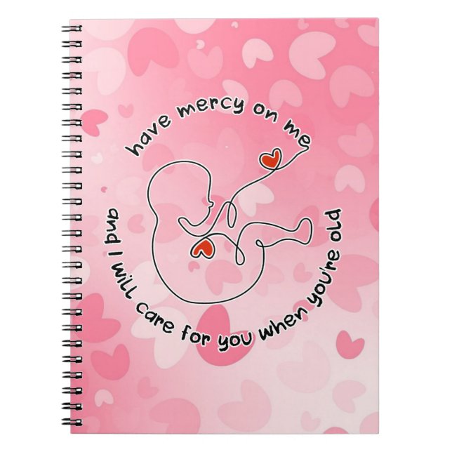 Cuaderno No nacen todavía bebé prolife Fetus tiene amor de  (Frente)