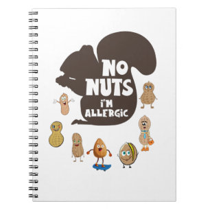 Cuaderno No Nueces Soy Alérgico Conciencia de la Alergia al