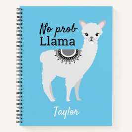 Cuaderno No ProbLlama Personalizada Llama Azul