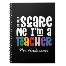 Cuaderno No puedes asustarme, regalo de tipografía para pro