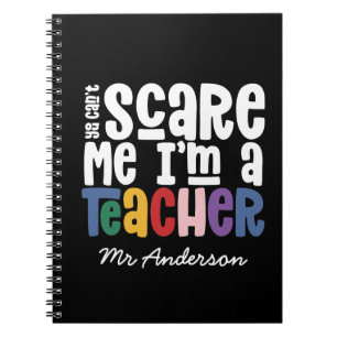 Cuaderno No puedes asustarme, regalo de tipografía para pro