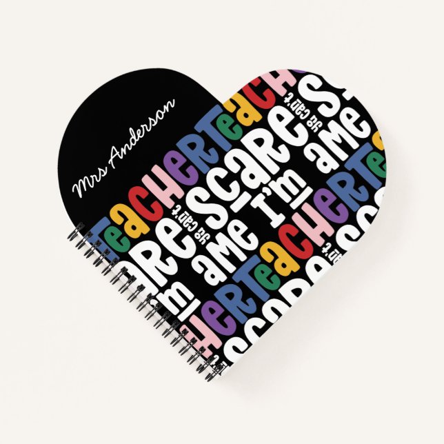 Cuaderno No puedes asustarme regalo de tipografía para prof (Anverso)