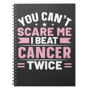 Cuaderno No puedes asustarme, yo golpeo al cáncer dos veces