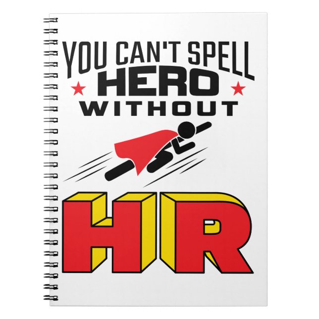 Cuaderno No puedes deletrear a héroe sin HR (Frente)