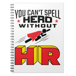 Cuaderno No puedes deletrear héroe sin HR