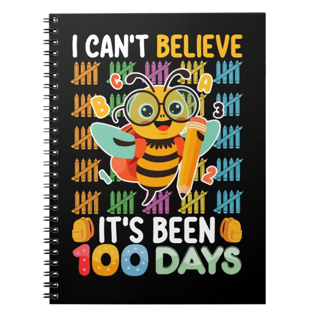 Cuaderno No puedo creer que hayan pasado 100 días de colegi (Frente)