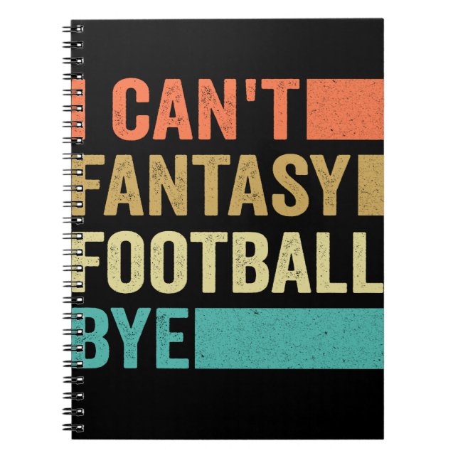 Cuaderno No puedo imaginarme el fútbol despierta a los aman (Frente)