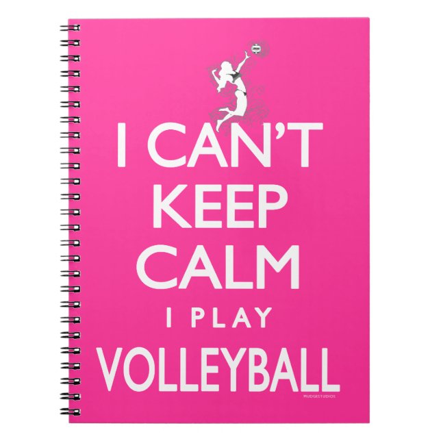 Cuaderno No puedo mantener el voleibol tranquilo (Frente)