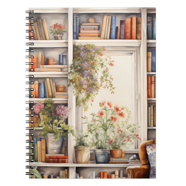 Cuaderno No puedo vivir sin el amante del libro de libros (Frente)